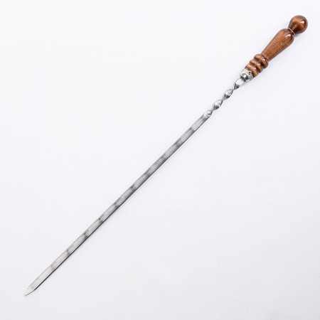 Stainless skewer 620*12*3 mm with wooden handle в Брянске
