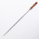 Stainless skewer 620*12*3 mm with wooden handle в Брянске