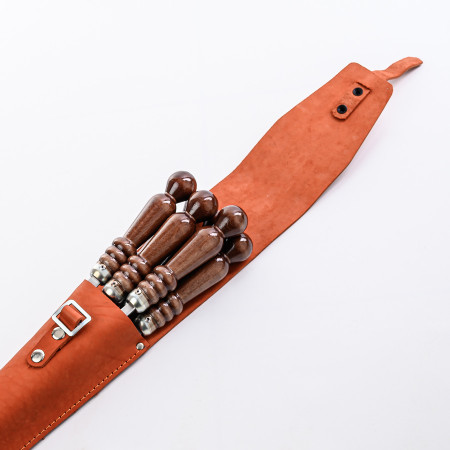 A set of skewers 670*12*3 mm in an orange leather case в Брянске