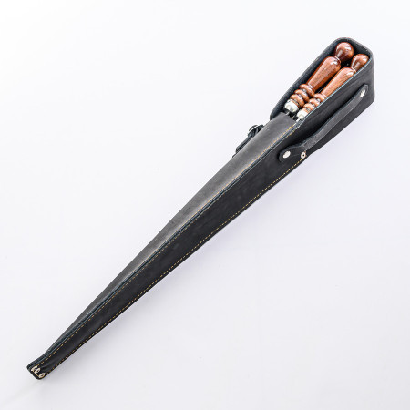 A set of skewers 670*12*3 mm in a black leather case в Брянске