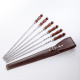 A set of skewers 670*12*3 mm in brown leather case в Брянске