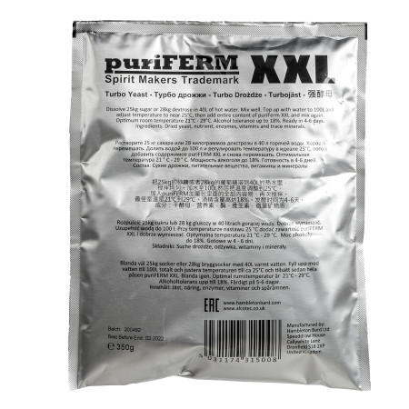 Turbo yeast alcohol "PuriFerm XXL" (350 gr) в Брянске
